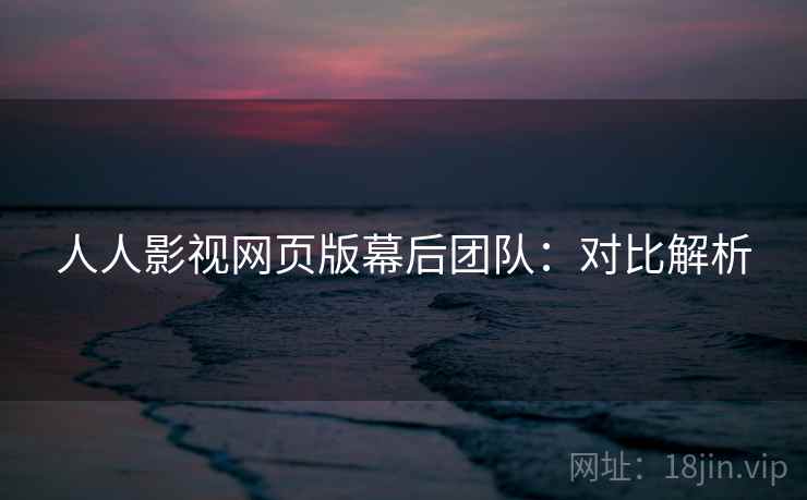 人人影视网页版幕后团队：对比解析